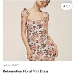 🩷💚Reformation Floral Mini Dress Large💚🩷